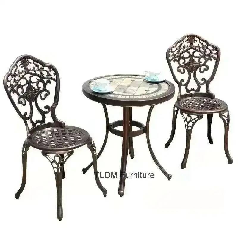 Outdoor Furniture Iron - Urniture Set Outdoor Leisure Chairs Cast