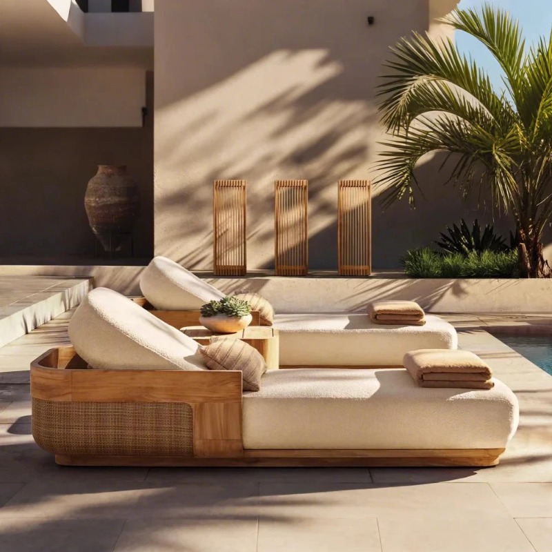 Rattan Lounge Set - Sun Beach Lounge Chair & Daybed