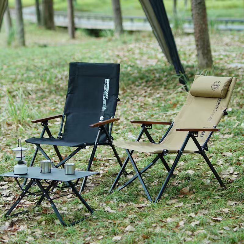 Outdoor Furniture Iron - Folding High Back Beach Camping Chair