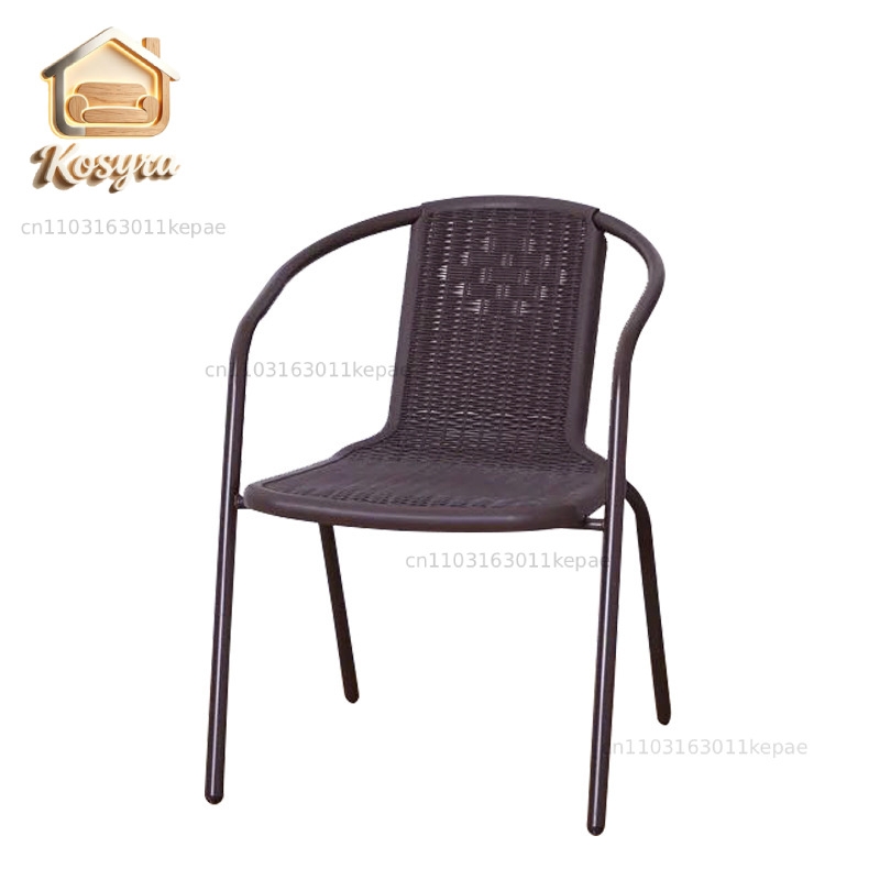 Outdoor Furniture Iron - Waterproof Outdoor Plastic Chair Imitation Rattan