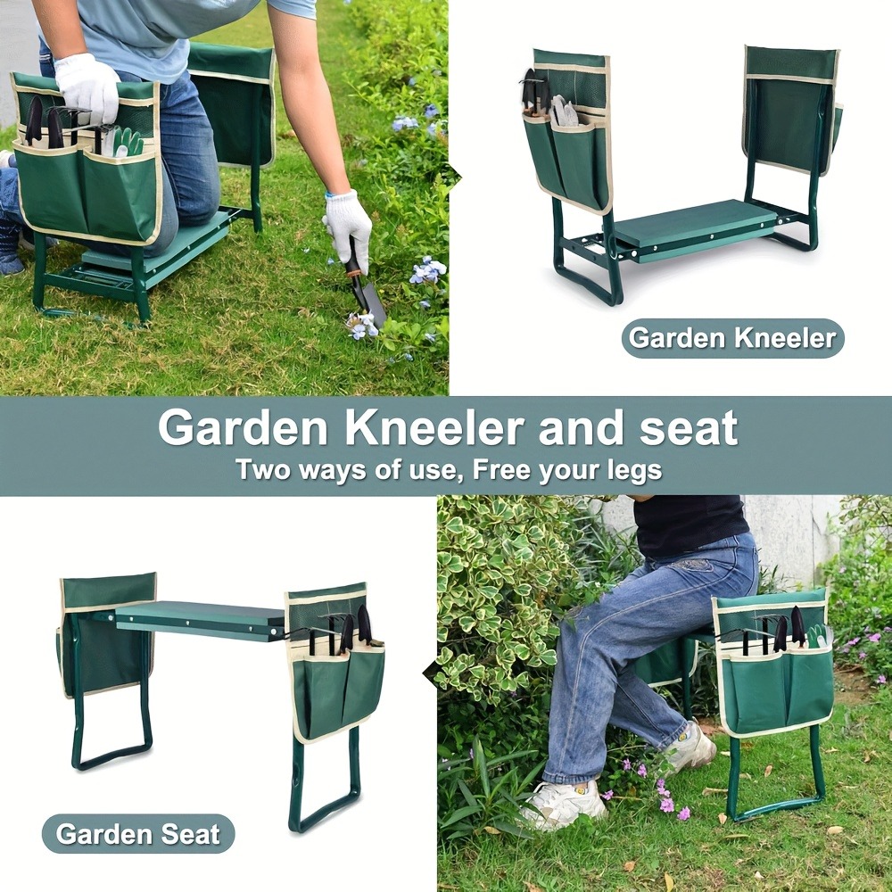 Outdoor Furniture Iron - Rustproof Reinforced Iron Garden Kneeling Stool,