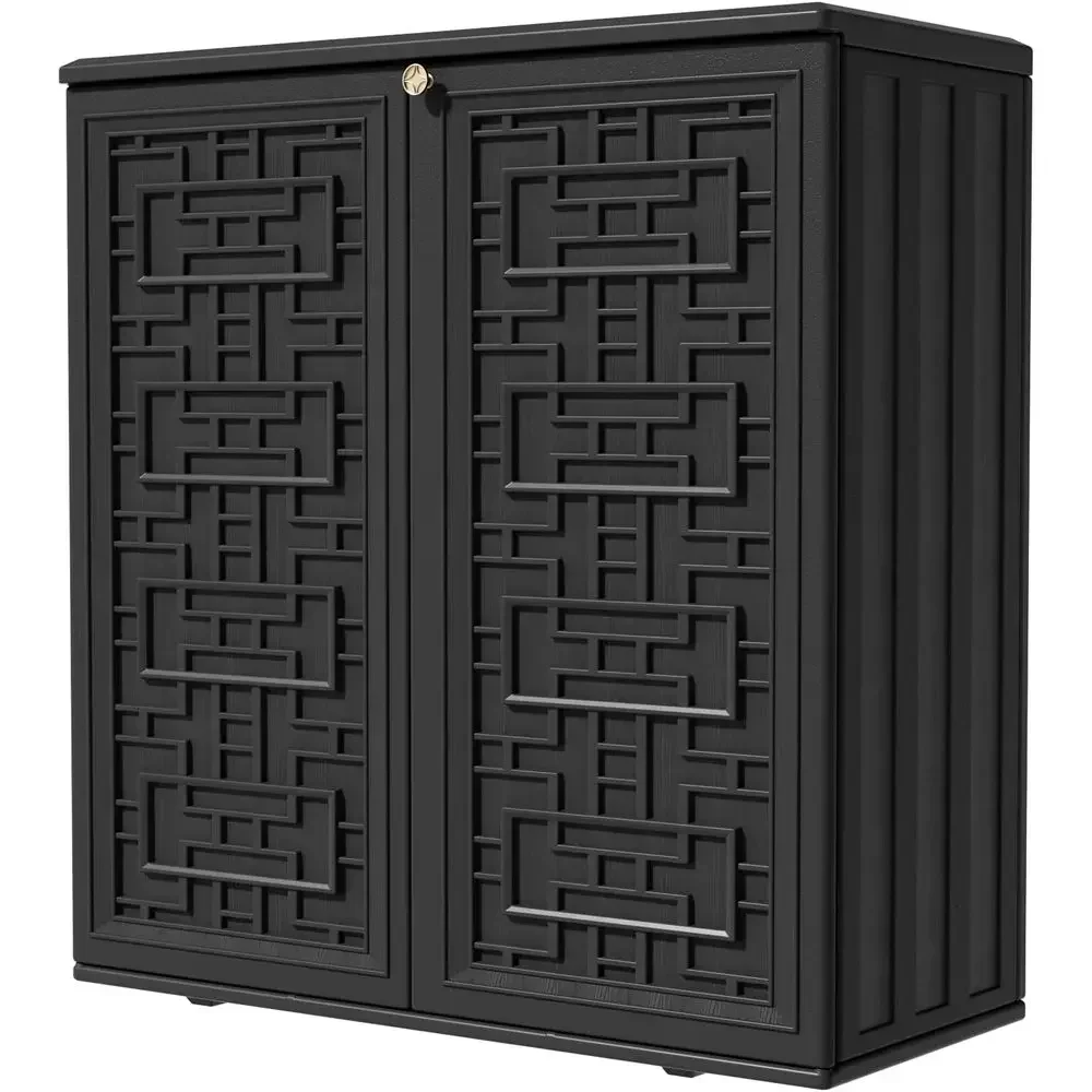 Outdoor Furniture Cushion - Weatherproof Resin Outdoor Storage Cabinet, 62