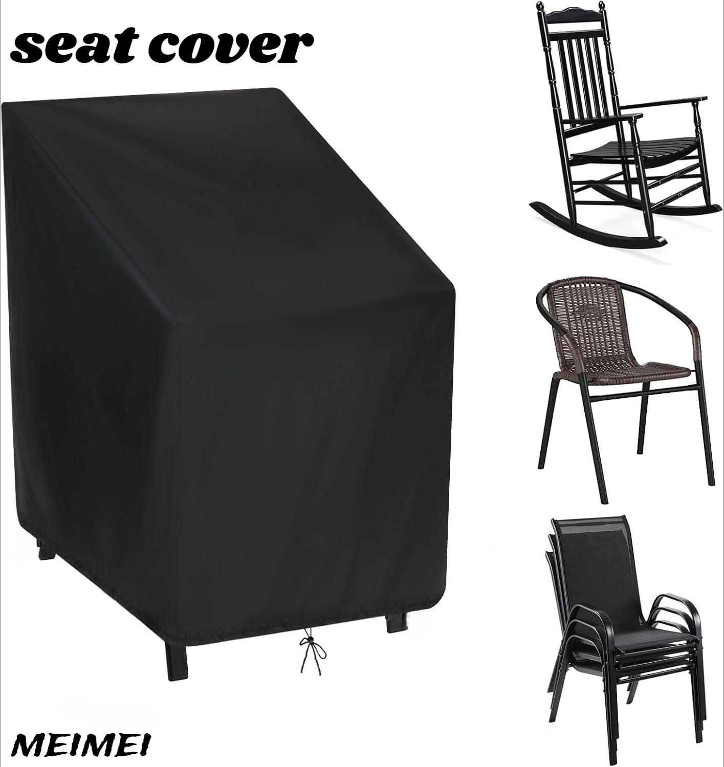 Outdoor Furniture Protector - Stacked Chair Dust Cover Storage Bag