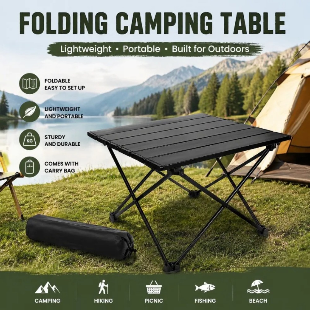 Outdoor Furniture Iron - Ultra-lightweight Portable Camping Folding Table Roller