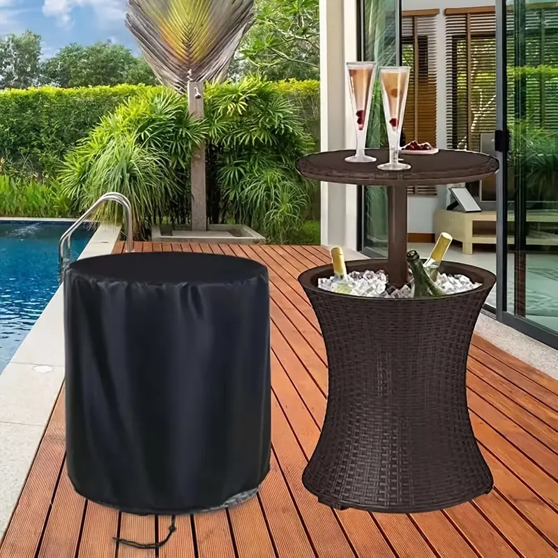 Outdoor Furniture Dining - Outdoor Woven Table Cover，Patio Table Cover,