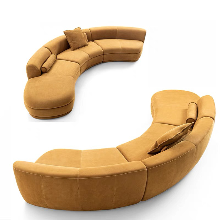 Rattan Lounge Set - Living Room Furniture Sectional Curved Circular