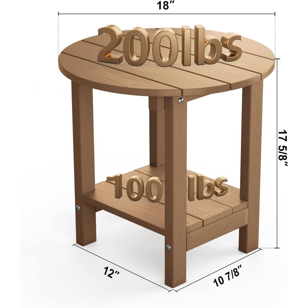 Outdoor 18 Inch Side Table wit - огляд і ціна Outdoor Furniture Wooden