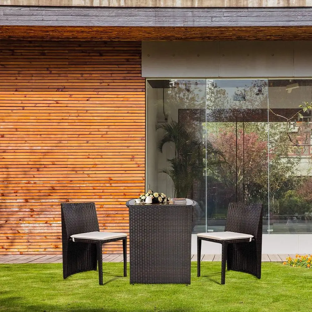 3-Piece Rattan Patio Furniture - огляд і ціна Outdoor Furniture Cushion