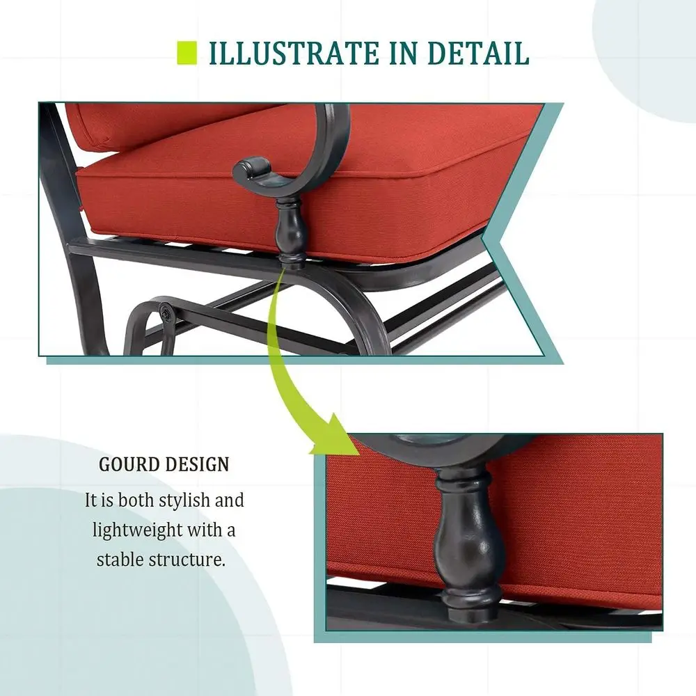 4-Piece Red Outdoor Wrought Ir - огляд і ціна Outdoor Furniture Iron