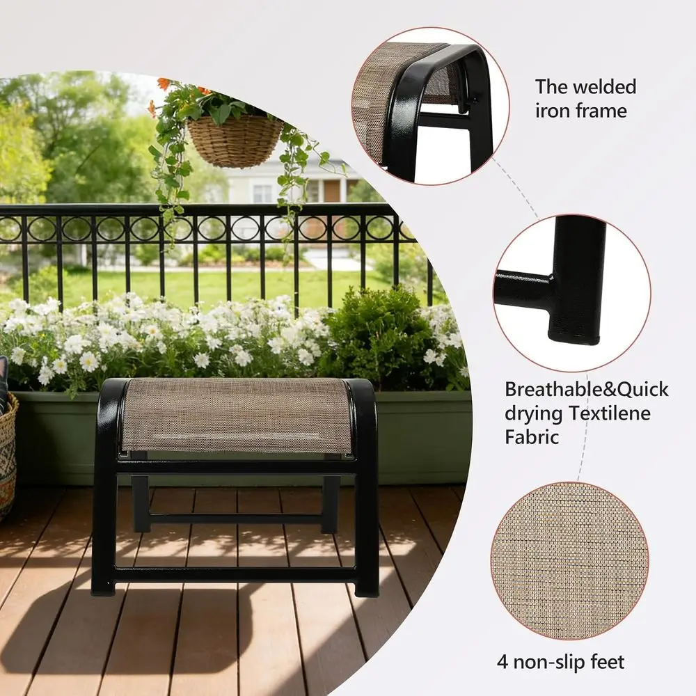 Patio Ottoman Set, Outdoor 2-P - огляд і ціна Outdoor Furniture Iron