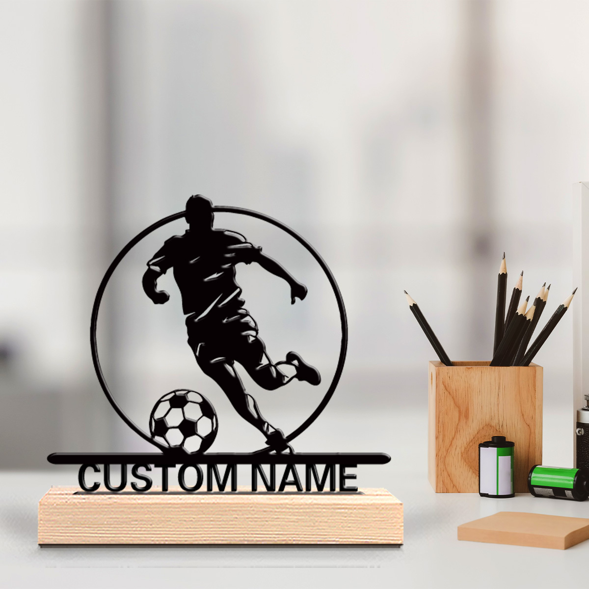Custom Soccer Player Metal Sta - огляд і ціна Outdoor Furniture Wooden