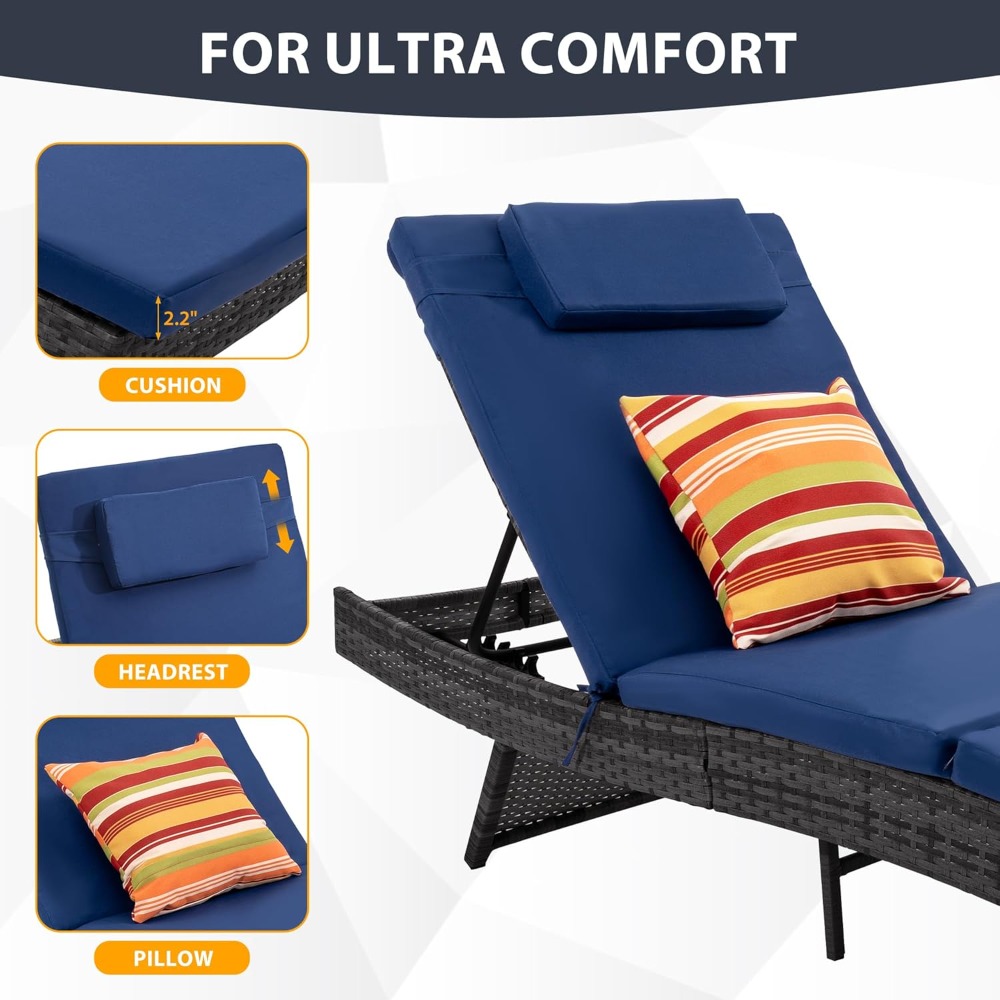 Chaise Lounge Set of 2, Rattan - огляд і ціна Rattan Lounge Set