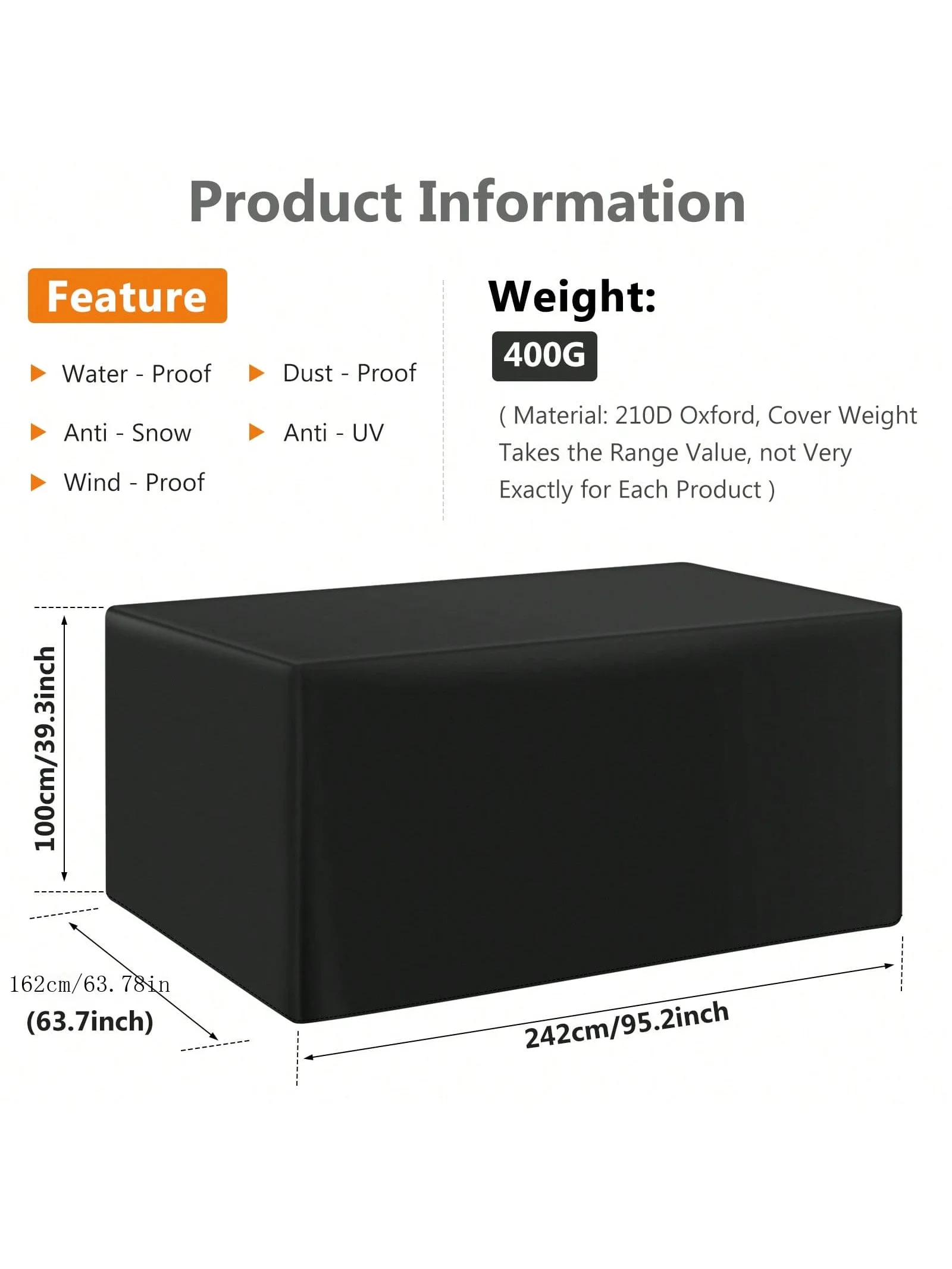 Multi-Size Outdoor Patio Garde - огляд і ціна Outdoor Furniture Cover Waterproof