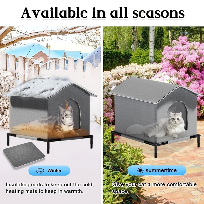 Stray Cat Houses with Mat Wate - огляд і ціна Outdoor Rug Waterproof