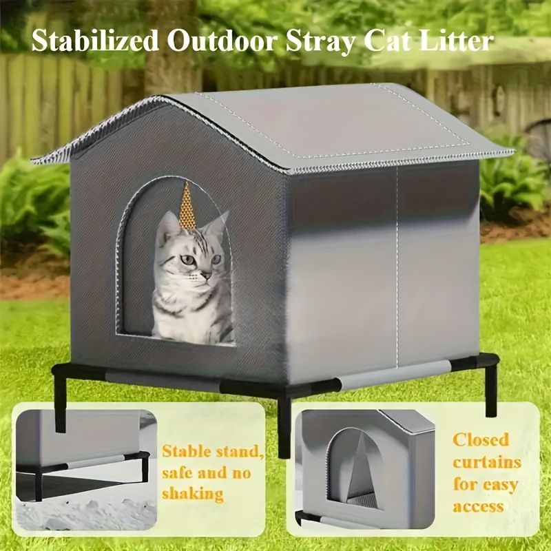 Stray Cat Houses with Mat Wate - огляд і ціна Outdoor Rug Waterproof
