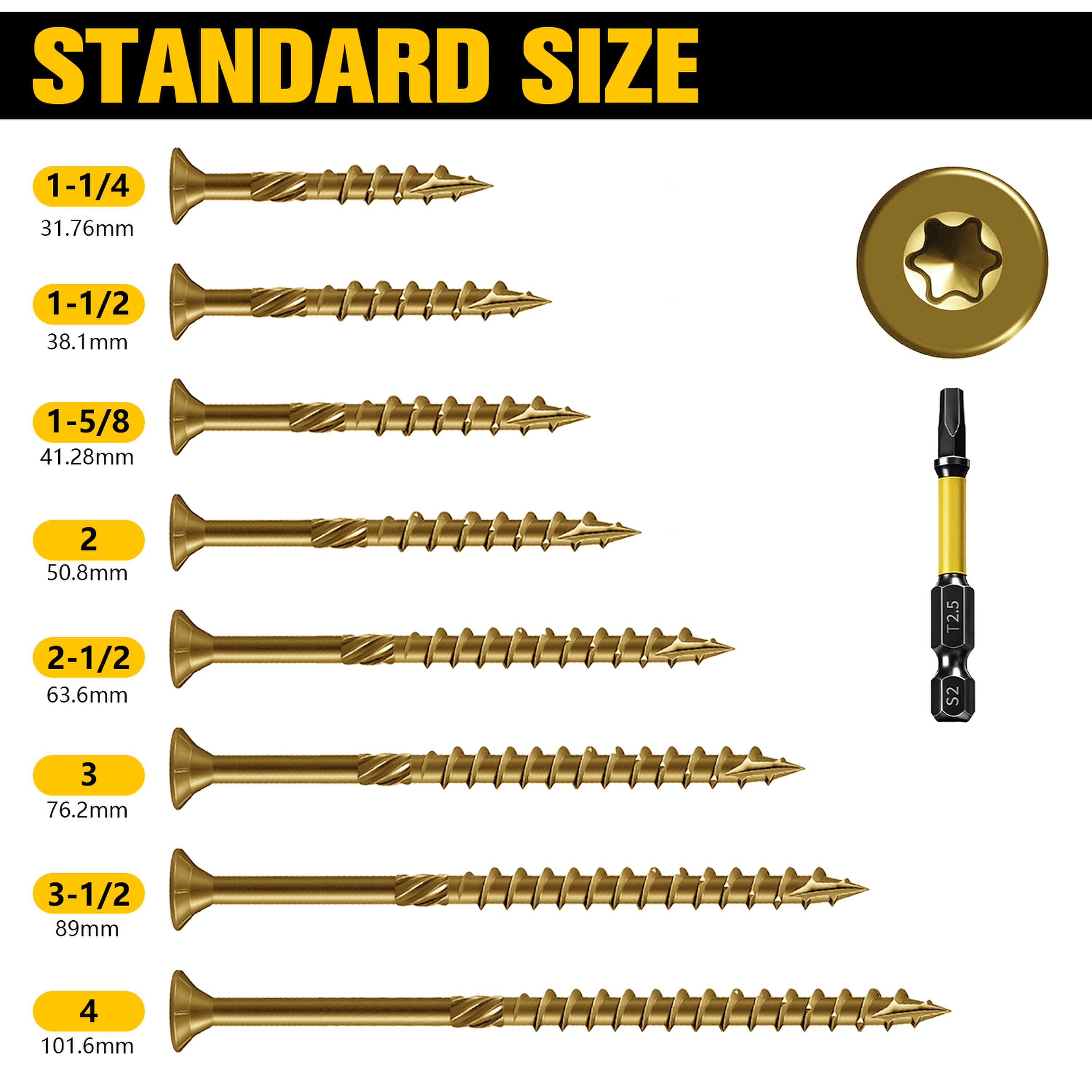 VKKM 70Pcs #10×4 Inch Golden T - огляд і ціна Outdoor Furniture Diy