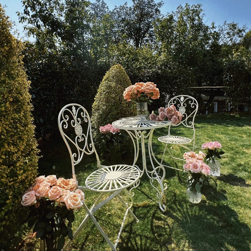 French Vintage Iron Table and  - огляд і ціна Outdoor Furniture Iron