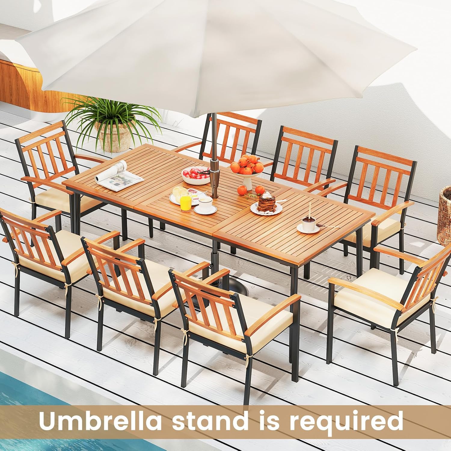 Large Rectangular Patio Dining - огляд і ціна Outdoor Furniture Iron
