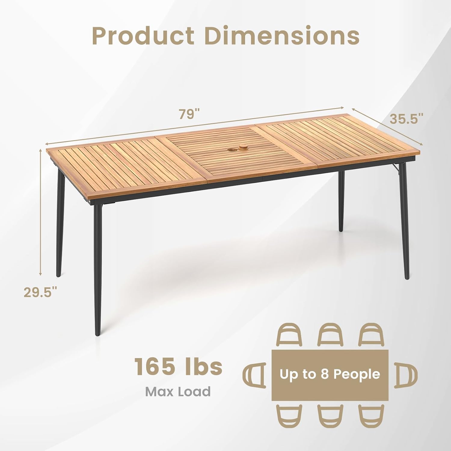 Large Rectangular Patio Dining - огляд і ціна Outdoor Furniture Iron