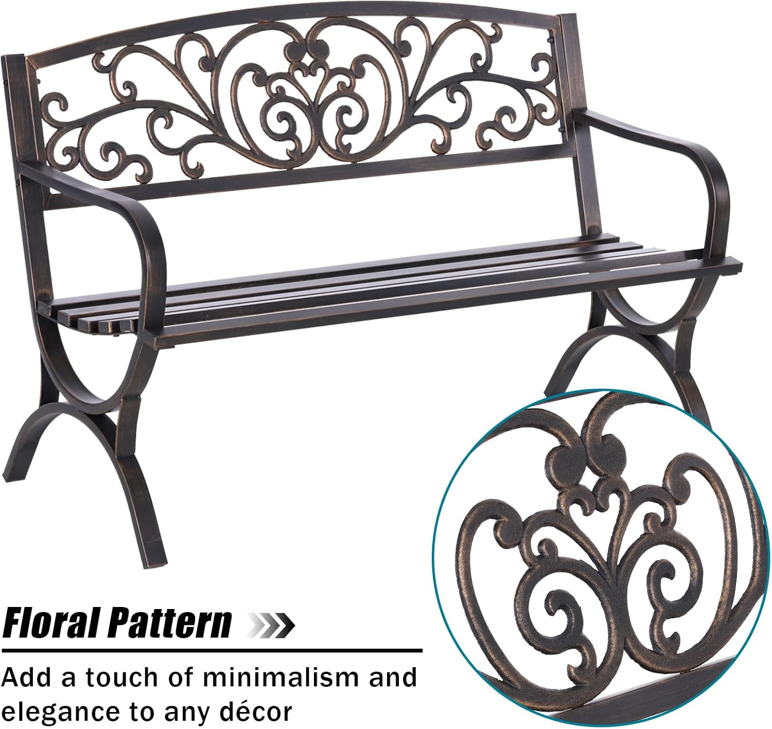 Bronze 50 Inch Outdoor Garden  - огляд і ціна Outdoor Furniture Iron