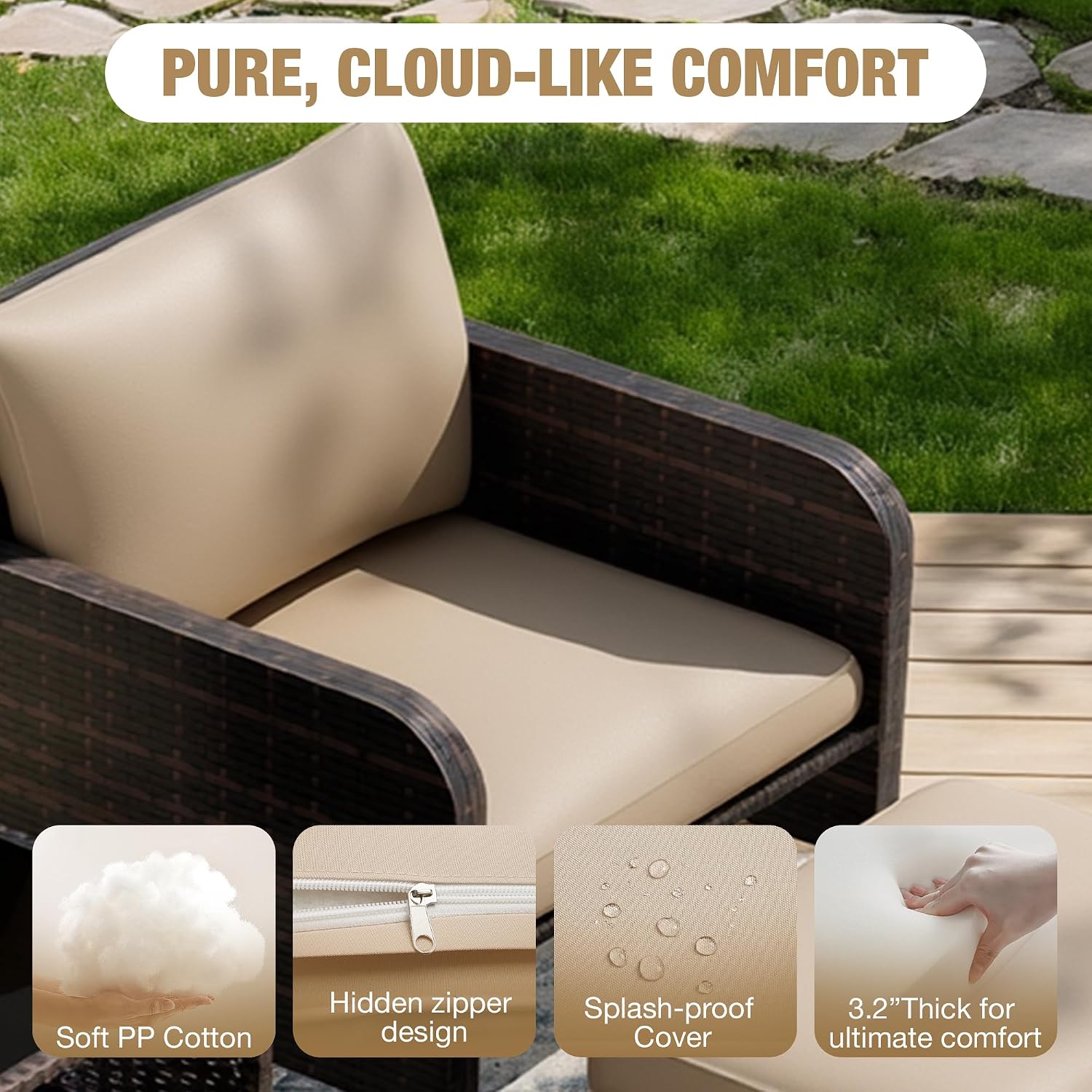 Patio 5 Piece Conversation Fur - огляд і ціна Outdoor Furniture Diy