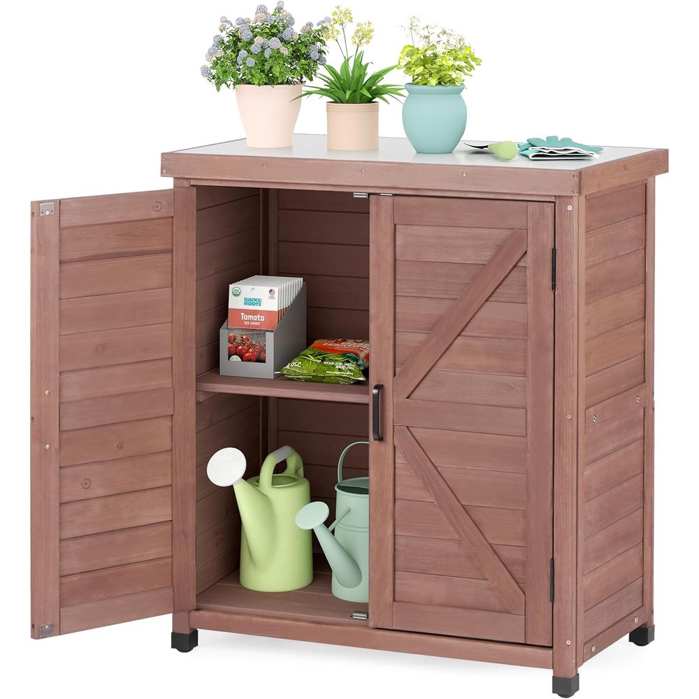 Outdoor Storage Cabinet & Pott - огляд і ціна Outdoor Furniture Wooden