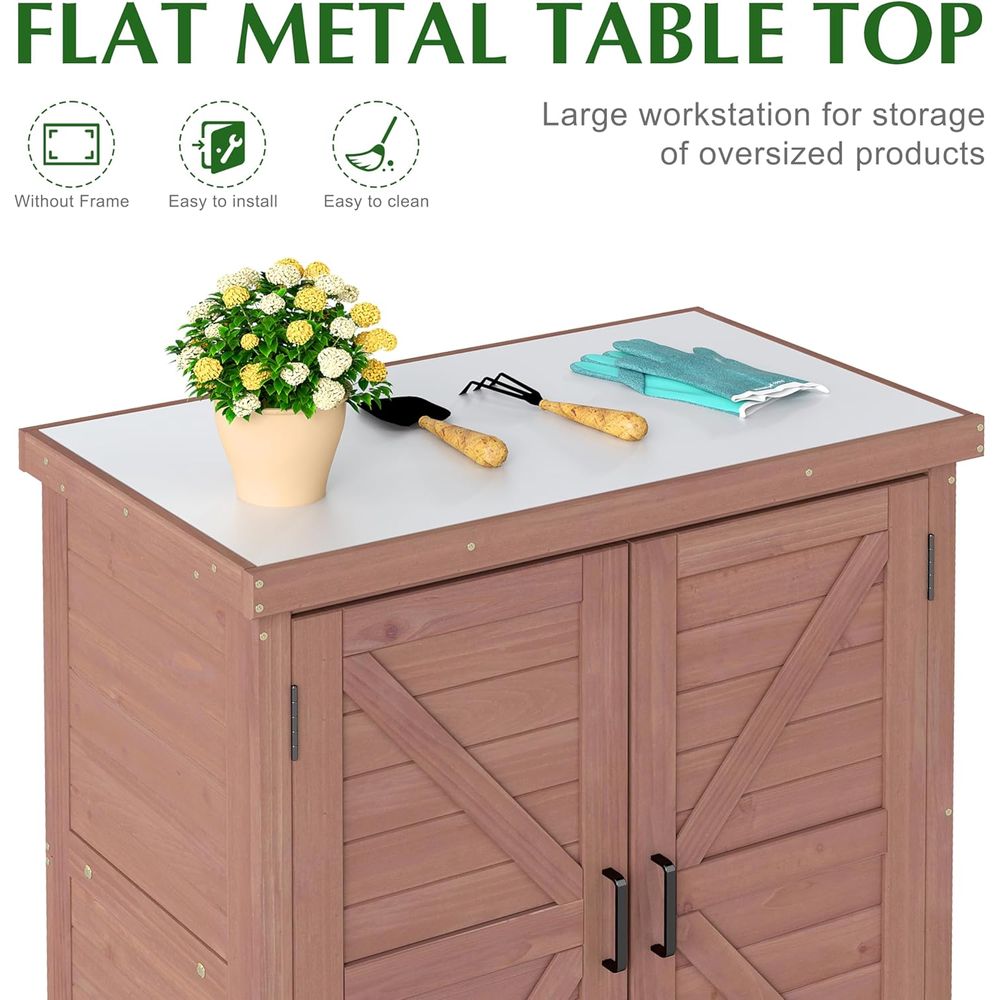 Outdoor Storage Cabinet & Pott - огляд і ціна Outdoor Furniture Wooden