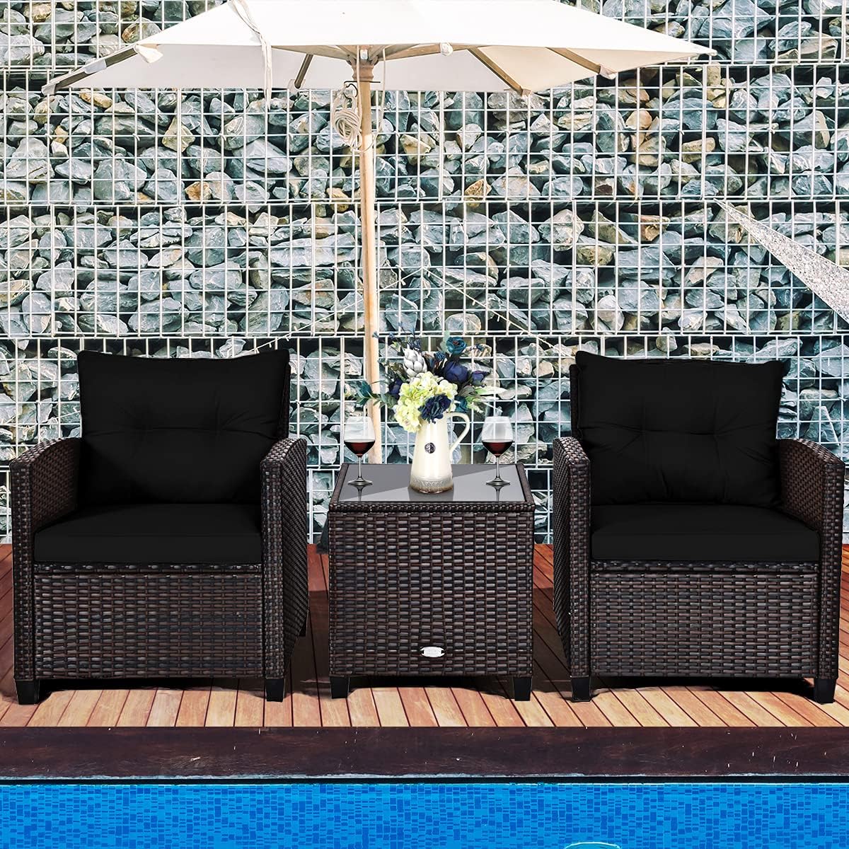 3 Pieces Patio Furniture Set,  - огляд і ціна Outdoor Furniture Cushion