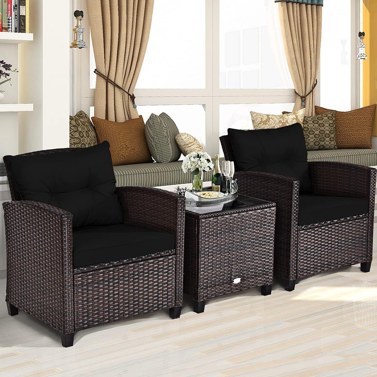 3 Pieces Patio Furniture Set,  - огляд і ціна Outdoor Furniture Cushion
