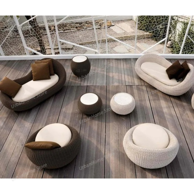 Modern Patio Furniture Rattan  - огляд і ціна Rattan Lounge Set